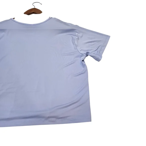 UNDER ARMOUR UA Motion Loose Women's Short Sleeve Shirt, Light Blue, Size Medium - Picture 9 of 11